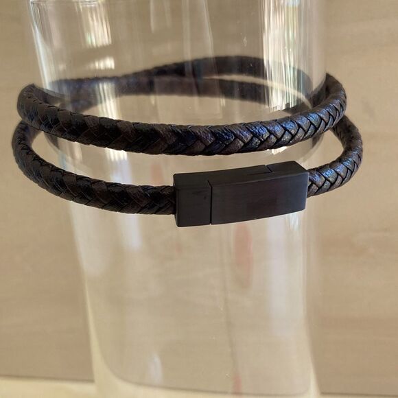Braided Leather Bracelet - Picture 2 of 4